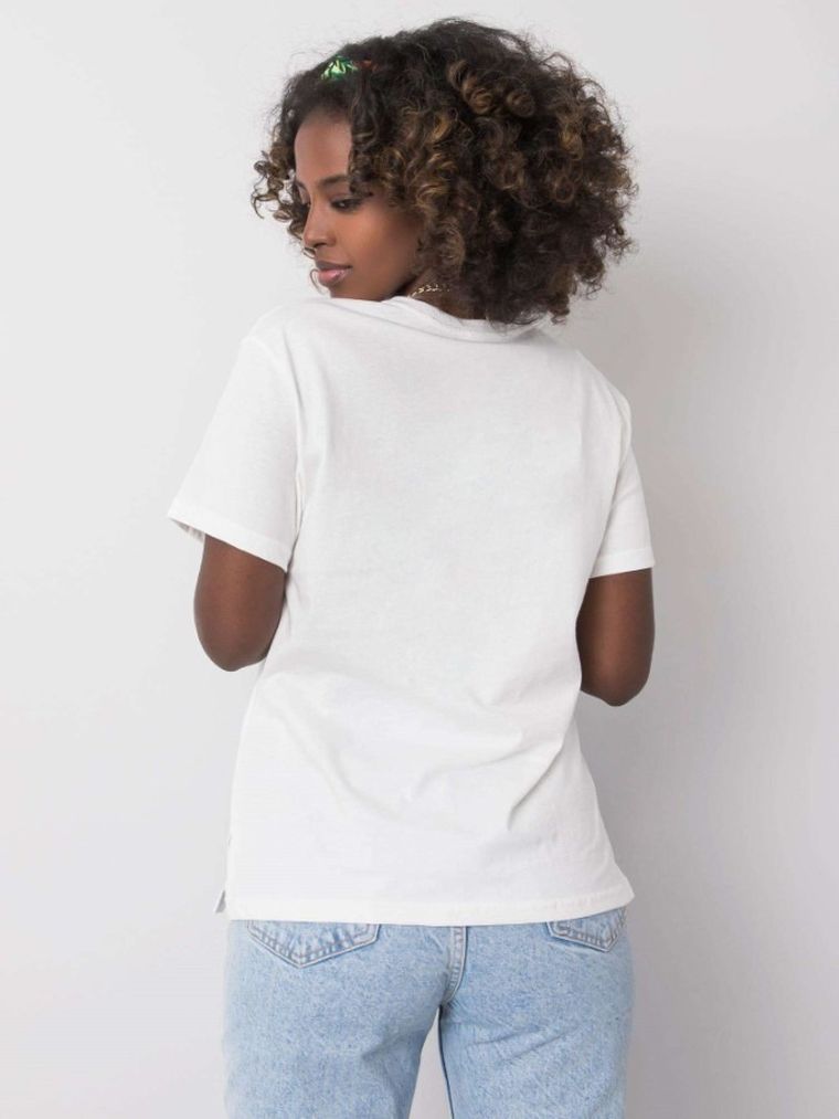 T-shirt damski, biały, Pepper & Mint