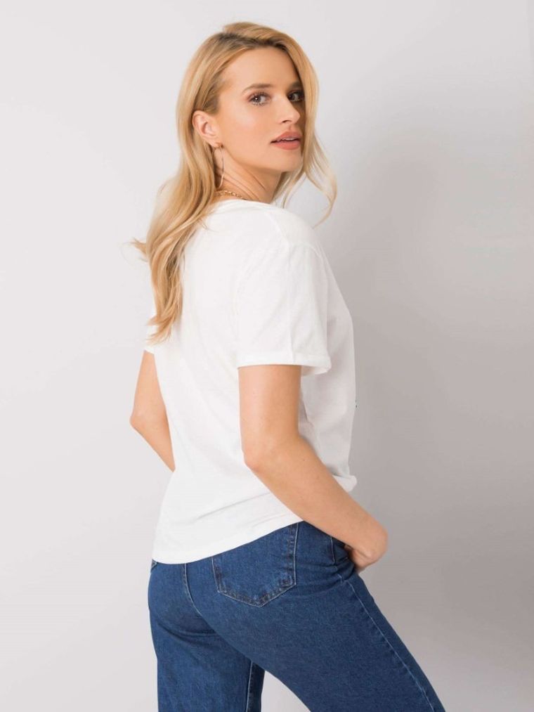 T-shirt damski, biały, Pepper & Mint