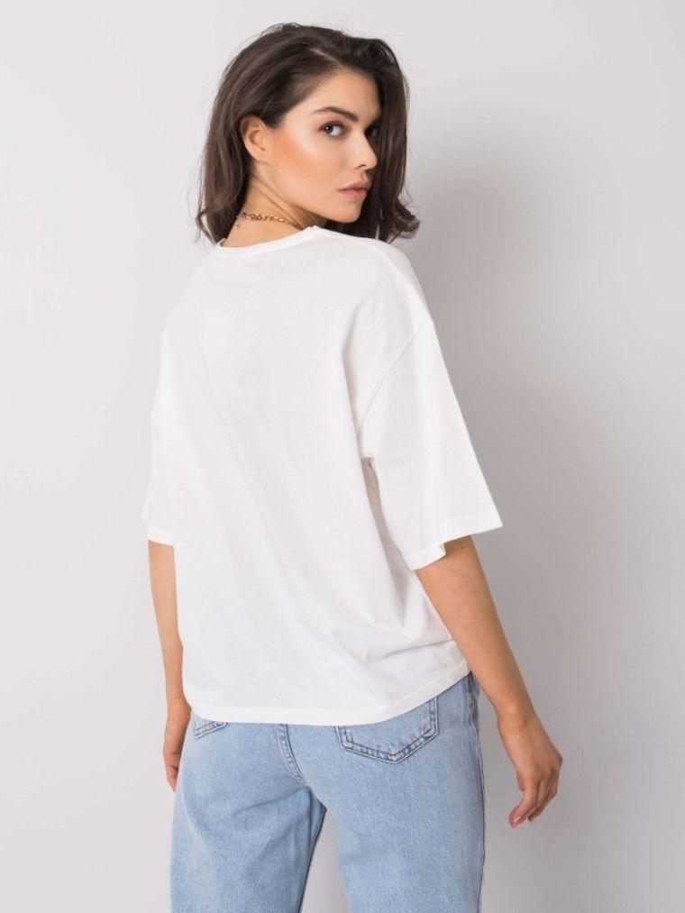 T-shirt damski, biały, Pepper & Mint