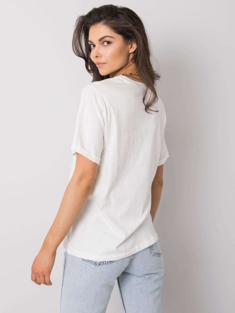 T-shirt damski, biały, Pepper & Mint