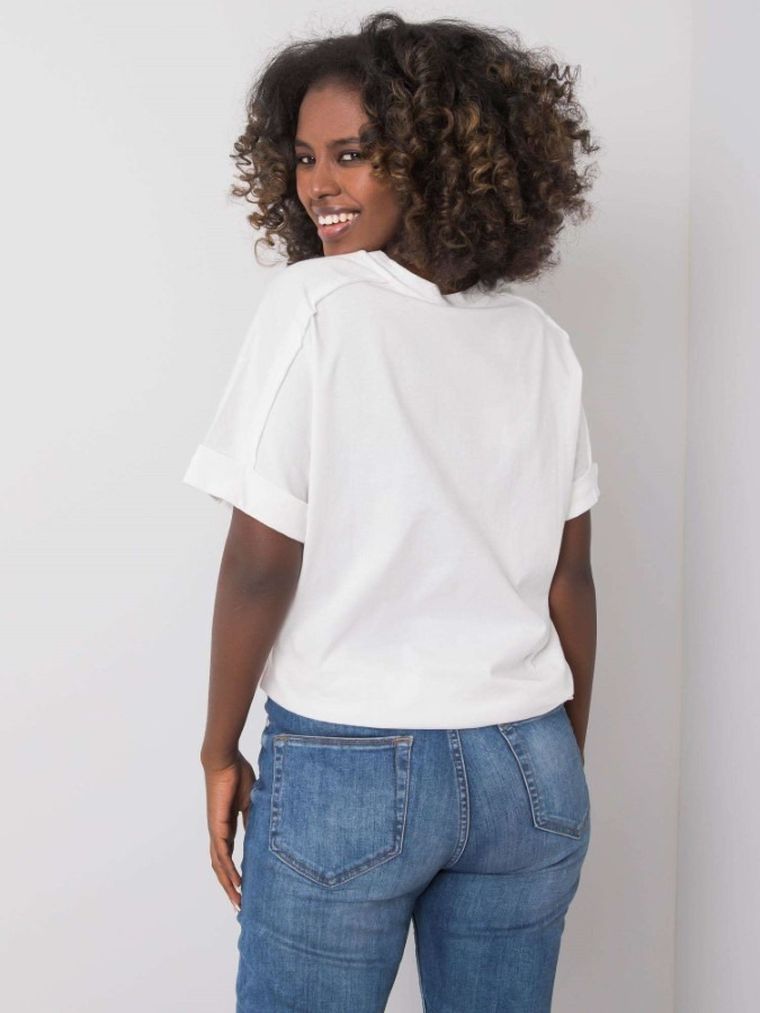 T-shirt damski, biały, Pepper & Mint