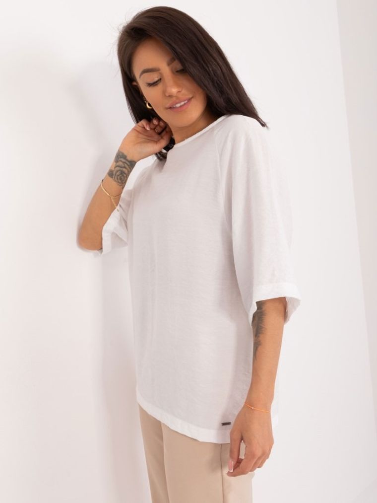 T-shirt damski, biały, Sublevel