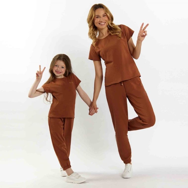 T-shirt damski, brązowy, Golden Queen