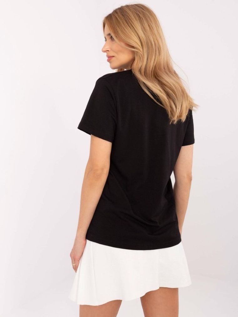 T-shirt damski, czarny, Calimera