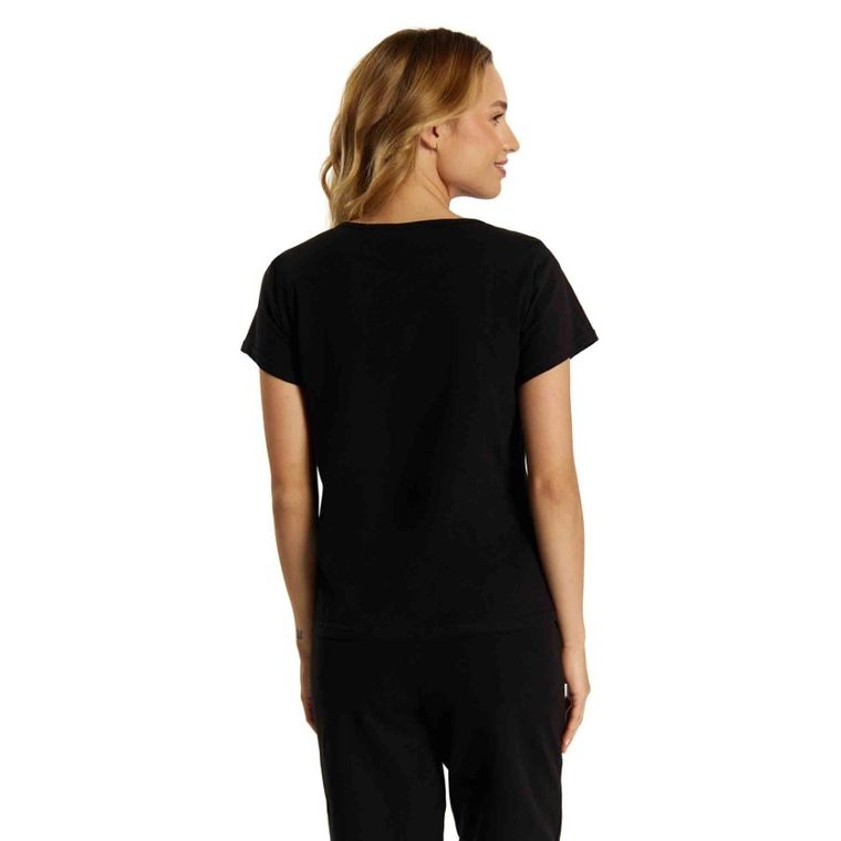 T-shirt damski, czarny, Golden Queen