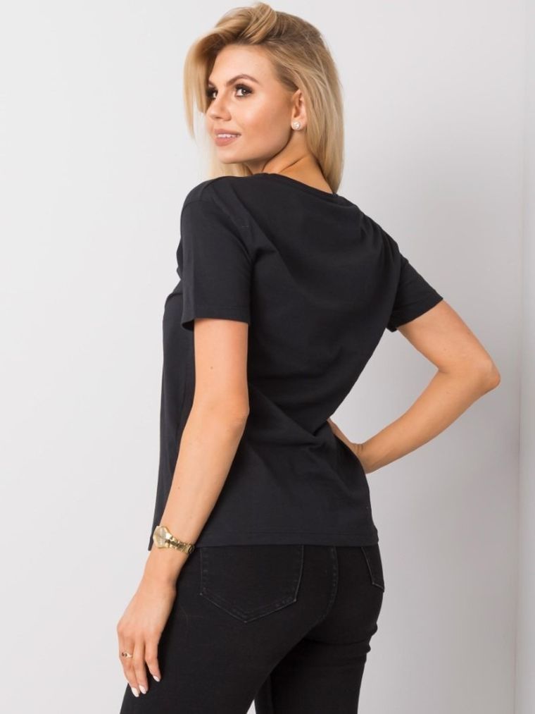 T-shirt damski, czarny, H&B
