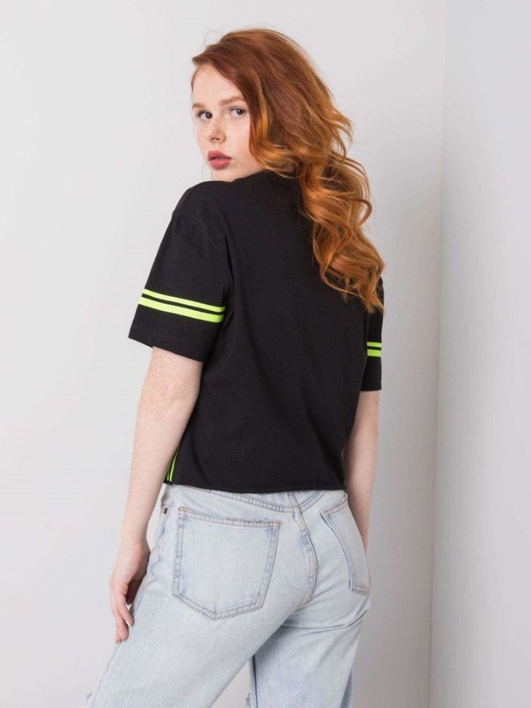 T-shirt damski, czarny, H&B