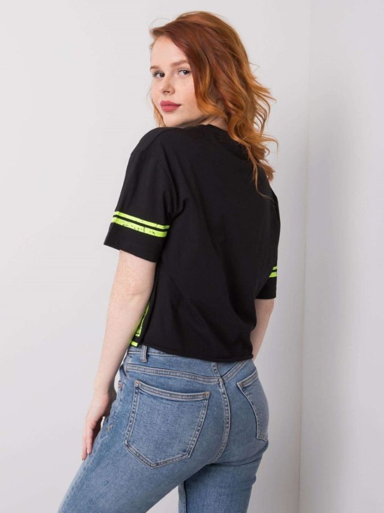 T-shirt damski, czarny, H&B