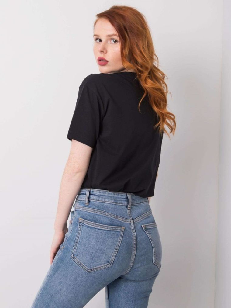 T-shirt damski, czarny, H&B