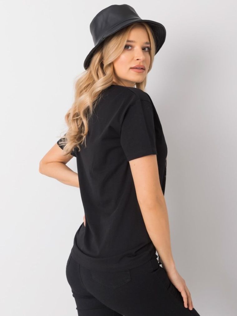 T-shirt damski, czarny, H&B