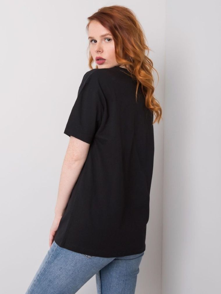 T-shirt damski, czarny, H&B