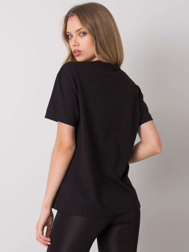T-shirt damski, czarny, H&B