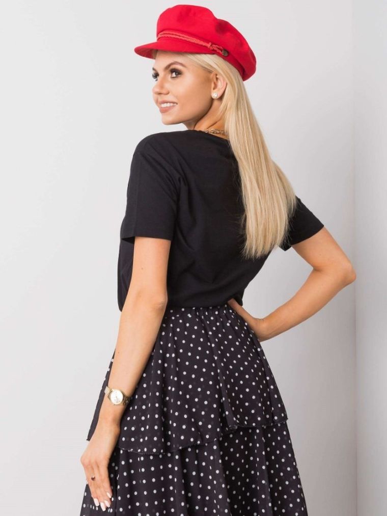 T-shirt damski, czarny, H&B