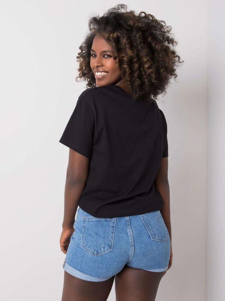 T-shirt damski, czarny, Pepper & Mint