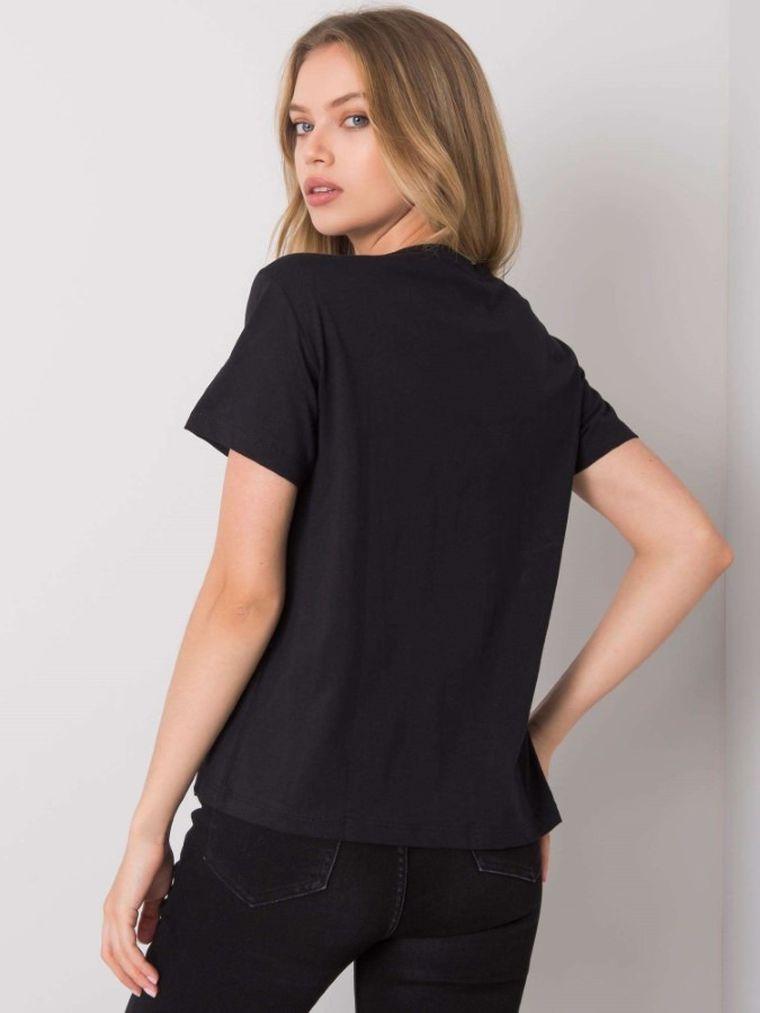 T-shirt damski, czarny, Pepper & Mint