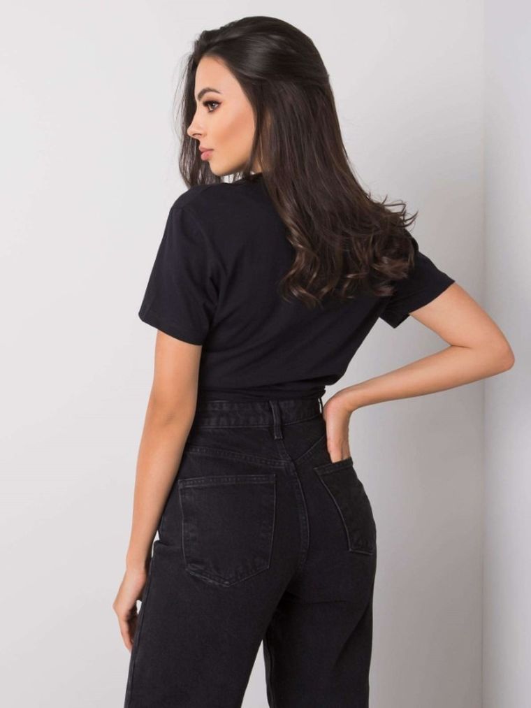 T-shirt damski, czarny, Pepper & Mint