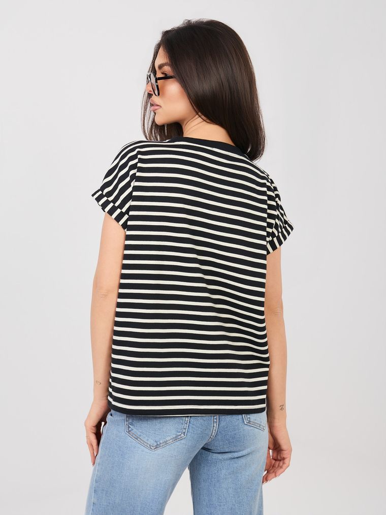 T-shirt damski, czarny, Sublevel