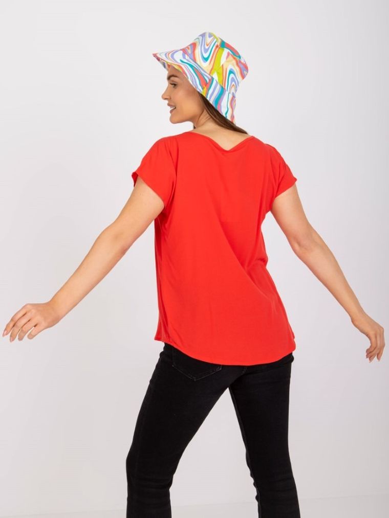 T-shirt damski, czerwony, Sublevel