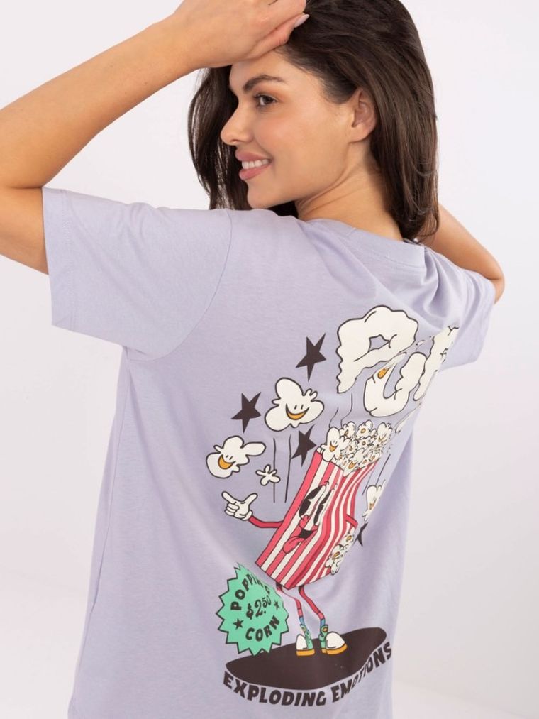 T-shirt damski, fioletowy, Sublevel