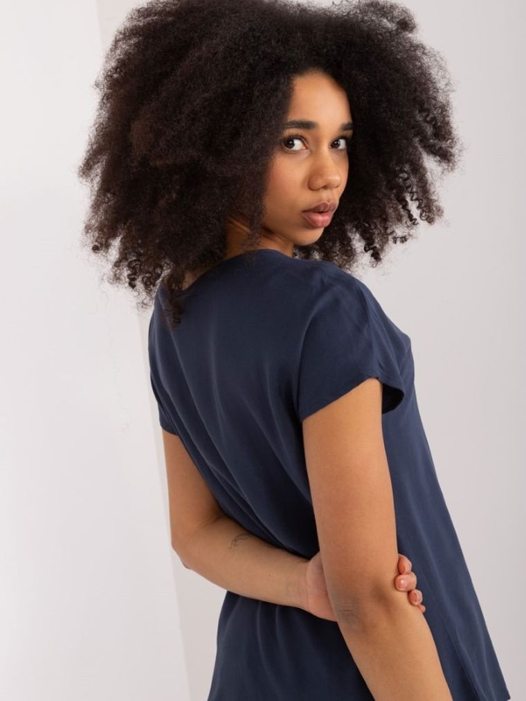 T-shirt damski, granatowy, Sublevel