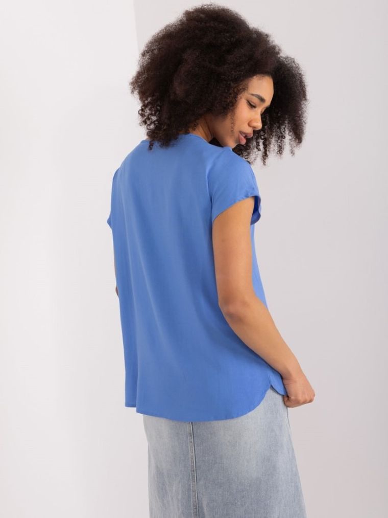 T-shirt damski, niebieski, Sublevel