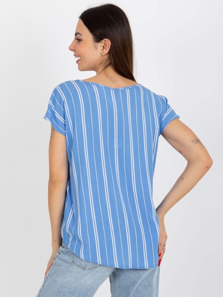 T-shirt damski, niebieski, Sublevel