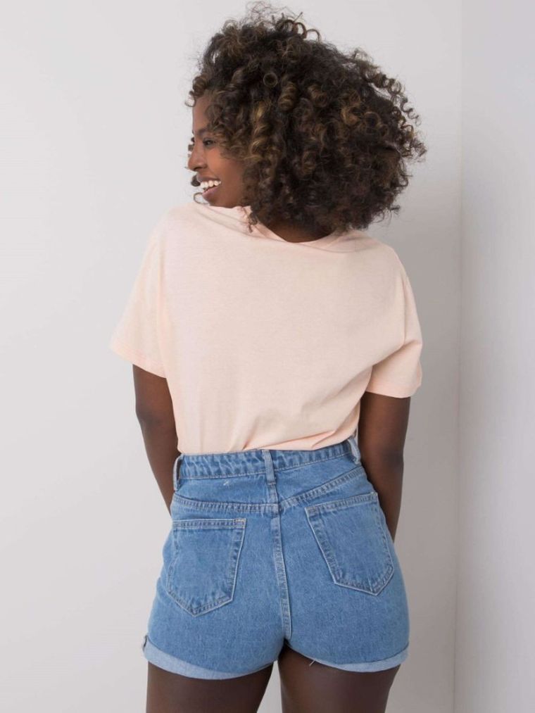 T-shirt damski, różowy, Pepper & Mint