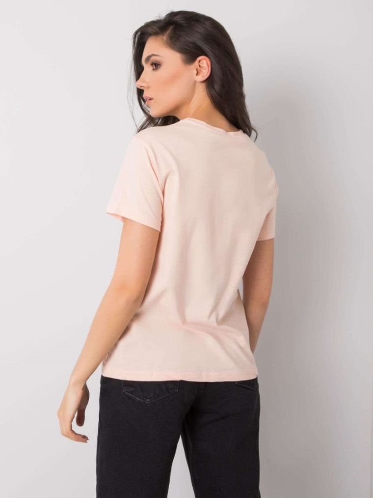 T-shirt damski, różowy, Pepper & Mint