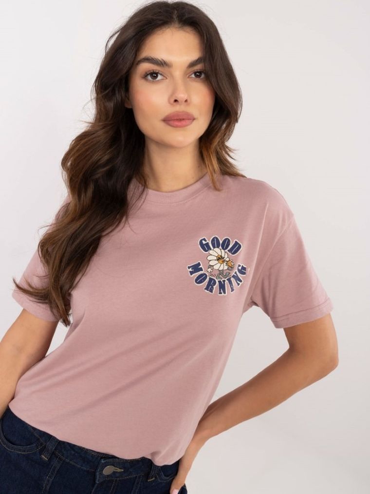 T-shirt damski, różowy, Sublevel