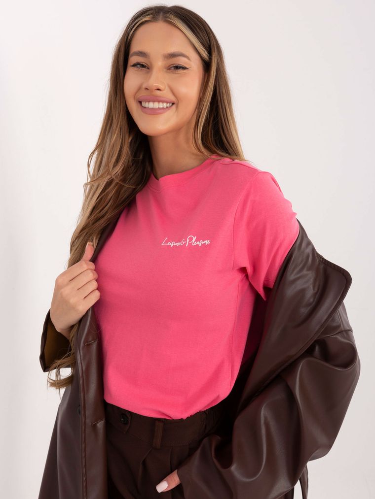 T-shirt damski, różowy, Sublevel