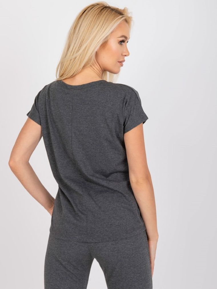 T-shirt damski, szary, Basic Feel Good