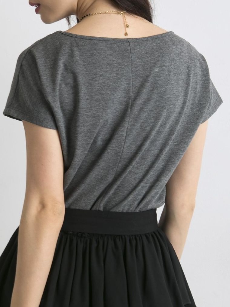 T-shirt damski, szary, Basic Feel Good