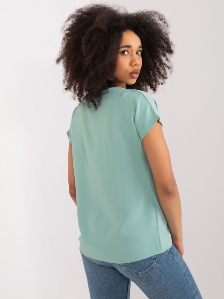 T-shirt damski, zielony, Basic Feel Good