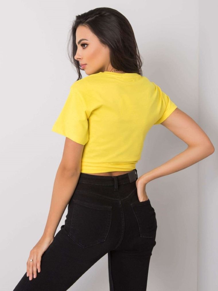 T-shirt damski, żółty, Pepper & Mint