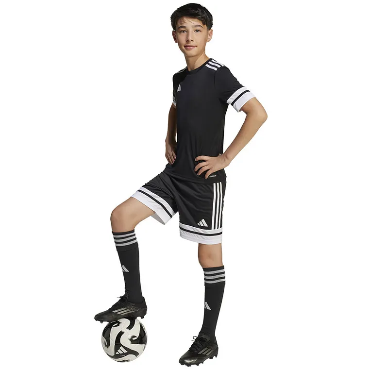 T-shirt dziecięcy, czarny, Adidas Squadra