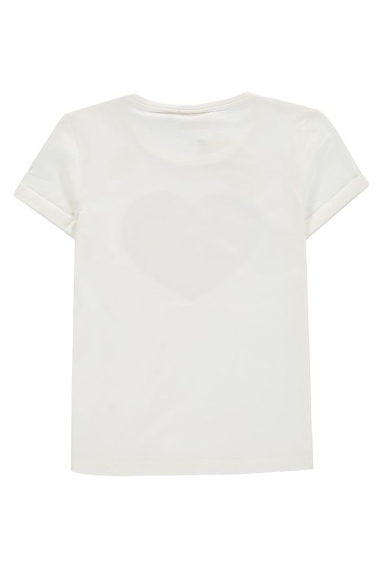 T-shirt dziewczęcy, biały, dwustronne cekiny, Tom Tailor