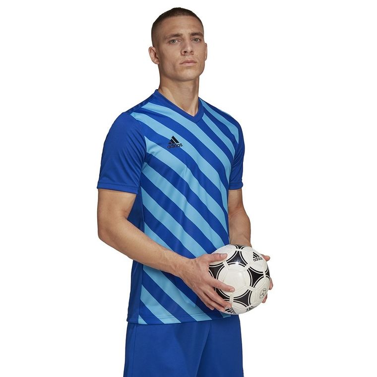 T-shirt męski, niebieski, Adidas Entrada 22 GFX JSY