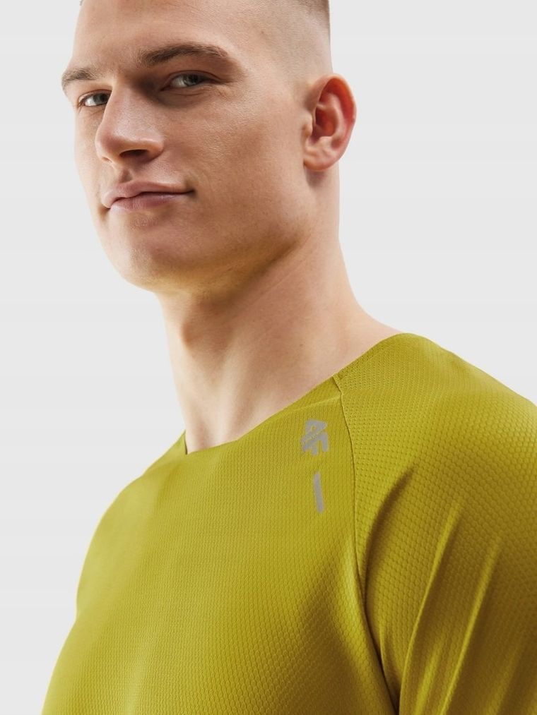 T-shirt męski, żółty, 4F
