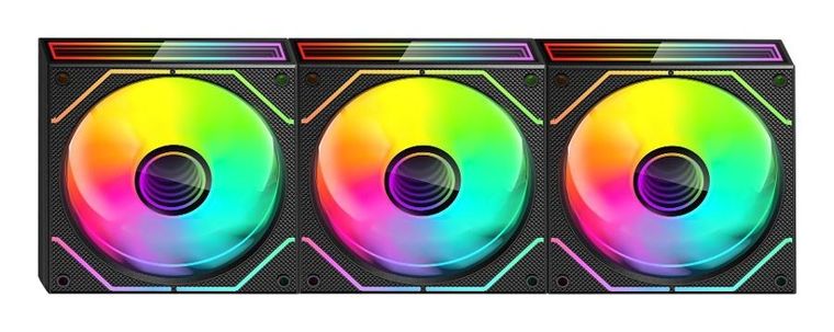 Tacens, Mars, wentylatory z hubem i pilotem, czarne, 120 mm, 3 szt.