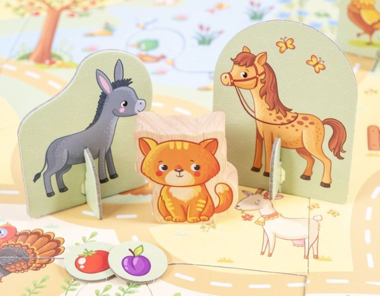 Tactic, Moje pierwsze puzzle i zabawa, Kot na farmie, puzzle z grą