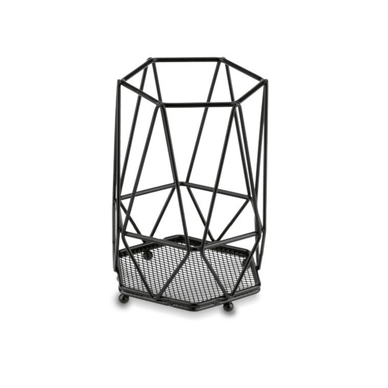 Tadar, Deco, ociekacz na sztućce, czarny, 12-11-16,5 cm