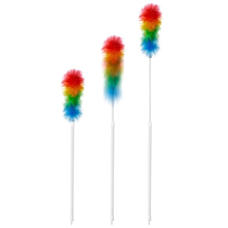 Tadar, miotełka do kurzu z kijem teleskopowym, papuga, 90-125 cm