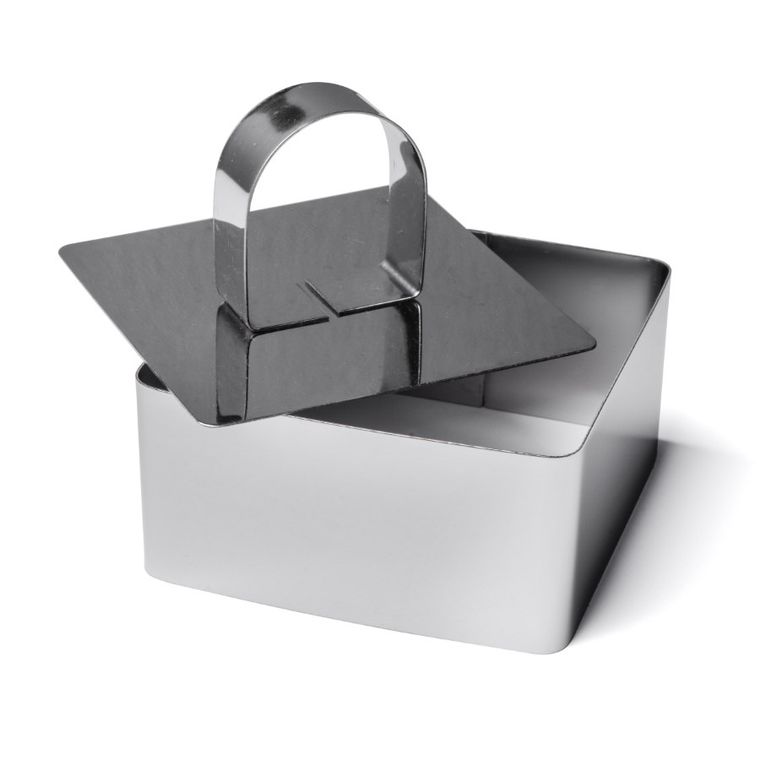 Tadar, pierścień kucharski do formowania potraw, 8.5-4 cm, kwadrat