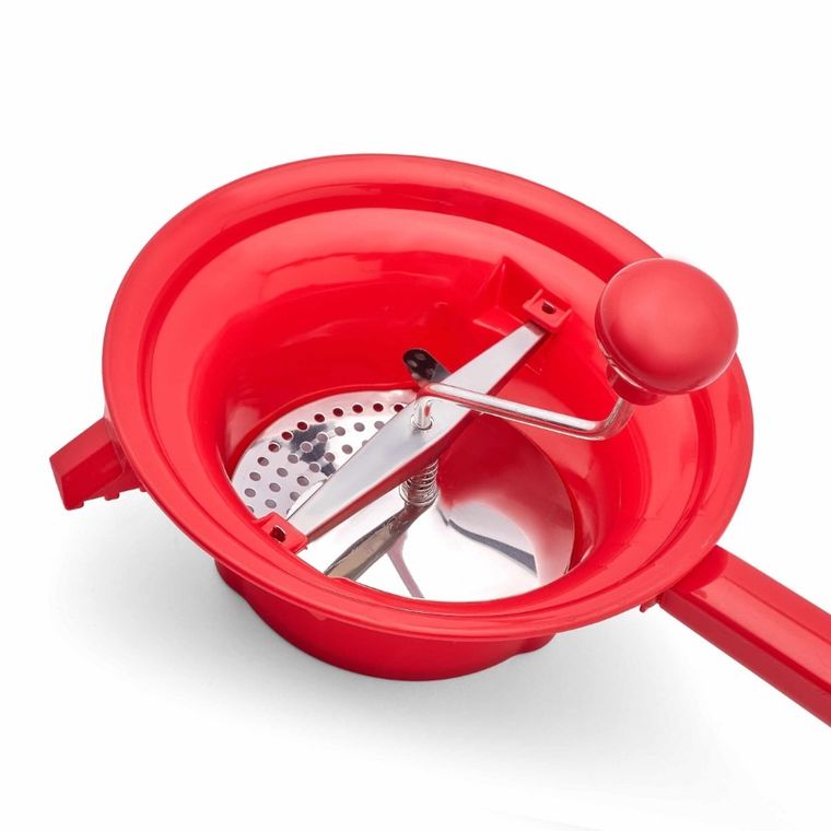 Tadar, przecierak do warzyw i owoców + 2 dodatkowe ostrza, plastikowy, czerwony