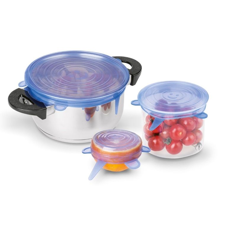 Tadar, silico komplet 6 pokrywek, niebieskie