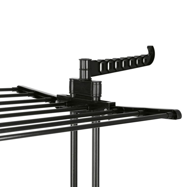 Tadar, suszarka balkonowa, pionowa, czarna, 75-126-64-170 cm