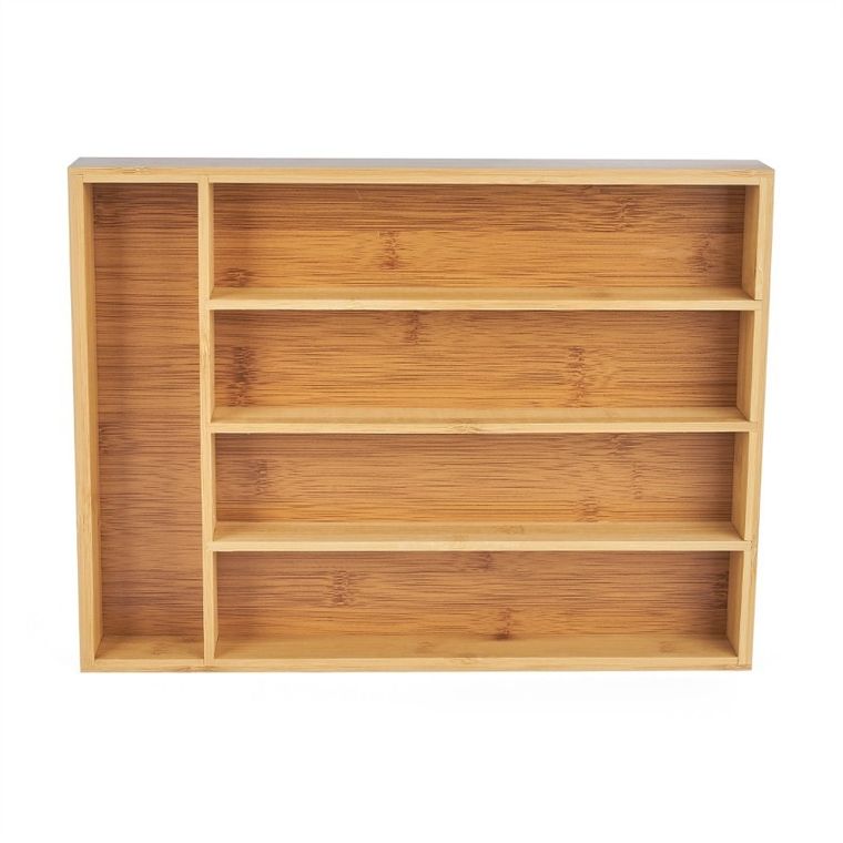 Tadar, wkład do szuflady, bambusowy, 5 przegródek, 35,5-26,5-5 cm