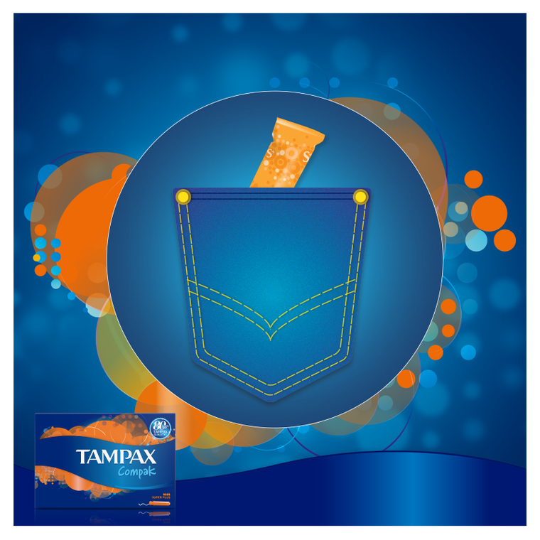 Tampax, Compak Super Plus, tampony z aplikatorem, 16 sztuk