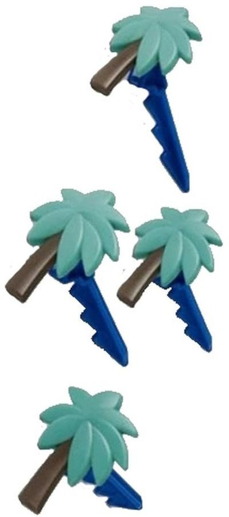 Tchibo, śledzie do ręcznika plażowego, niebieskie palmy, 4 szt.