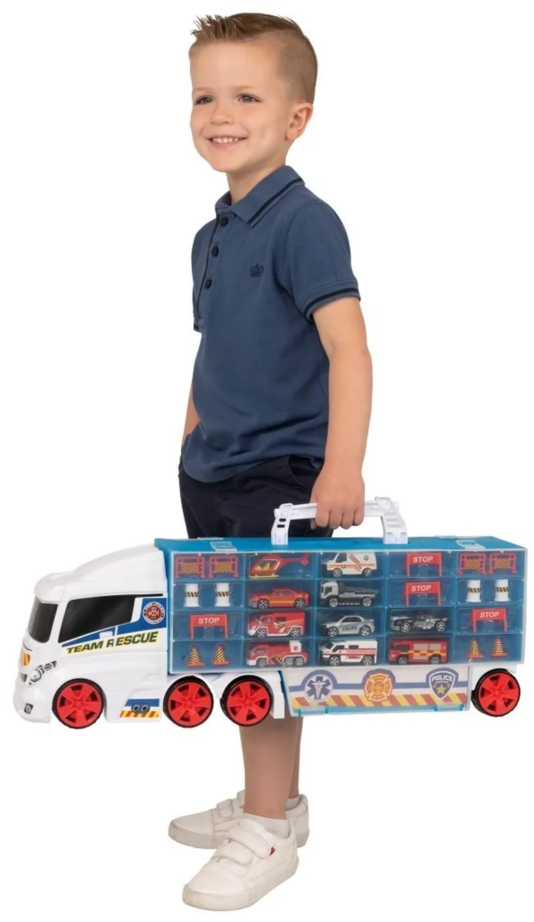 TeamsterZ, transporter na resoraki + 10 pojazdów ratunkowych